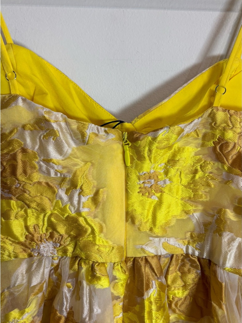 SHOWPO NWT BRAILEY MIDI DRESS Aline Corset Detail Dress In Yellow Size 2 - Picture 9 of 10